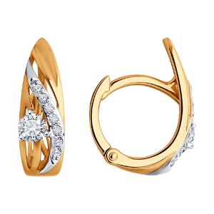 Серёжки Английские Фианит